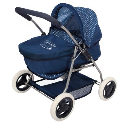 Colorbaby Cochecito De muñecas plegable 3 en 1 baby style azul44919 cbtoys