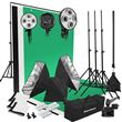 Kit de iluminación para estudio fotográfico Excelvan Background / Softbox / Light Stand / Lámpara de 45W / Bolsa portátil