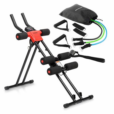 Pack Set De Bandas De Resistencia Con Accesorios Y Máquina De Abdominales Plegable Innovagoods Con Guía De Ejercicios