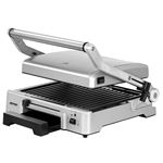 Mpm Mgr10m Plancha grill de asar doble contact altura adaptable abertura 180º placas antiadherentes regulador temperatura 150 230°c carcasa acero inox 2000w tapa