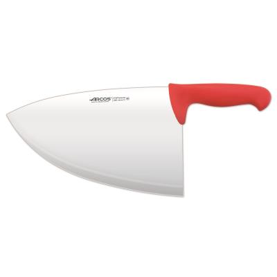 Chuletera Arcos Colour De Acero Inoxidable Y Mango Ergonómico Color Rojo Y Hoja De 28 Cm