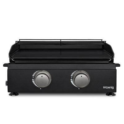 Plancha De Gas Plx1022 H.koenig 2 Fuegos Superficie De Cocción : 47 X 36 Cm Negro