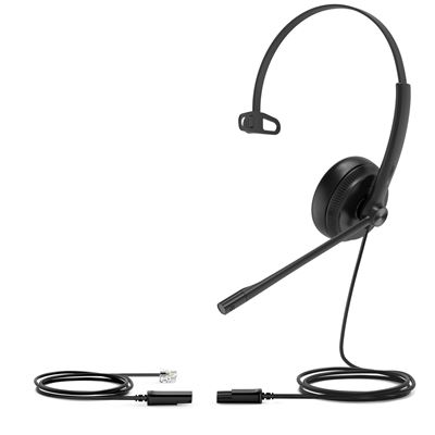 Auricular Monoaural Yealink Yhs34 Mono De Banda Ancha Para Teléfono Ip