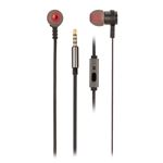 Auriculares Metálicos NGS Cross Rally Grafite Rojo y gris Cable Plano 1.2M