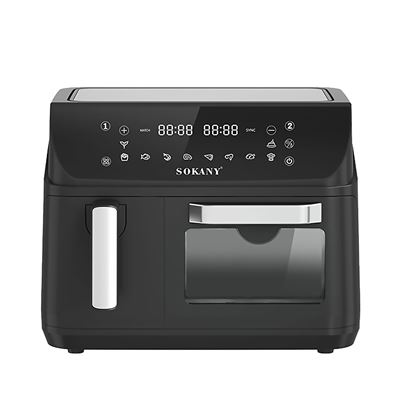 Freidora De Airedam 12,5l Compartimento De 8,5l + Cesta De 4l Panel Digital Táctil 2400w Negro