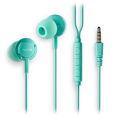 Auriculares De Botón Con Micró Cross Drift Mint Ngs Conexión Jack 3,5 Mm Cable 1,2.menta