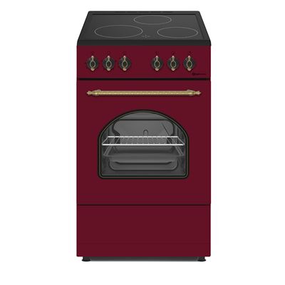 Cocina Vitrocerámica Solthermic Vtc50roja 3 Fuegos 50x50cm Roja