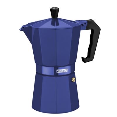 Cafetera Italiana Monix Cobalto 6 Tazas Azul