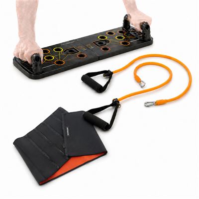 Pack Tabla De Flexiones Push-up Con Bandas De Resistencia Y Guía De Ejercicios Y Faja Deportiva Adelgazante Con Efecto Sauna Innovagoods Talla Única