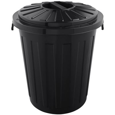 Cubo De Basura Con Tapa Cerrable Keeeper Grafito 23l