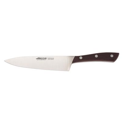 Cuchillo De Cocina Arcos Natura 155410 De Acero Nitrum, Mango De Madera De Palisandro Y 16 Cm De Hoja En Estuche