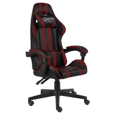 Silla Gaming De Cuero Vidaxl Sintético Negro Y Rojo Tinto