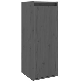 Armario de pared vidaXL madera maciza de pino gris 30x30x80cm, Armarios,  Los mejores precios