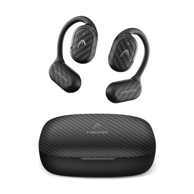 Head Negro Auriculares Inalámbricos Open Ear, 6+24 H, Control Táctil, Llamadas, Asistentes De Voz, Ipx4,