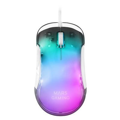 Mars Gaming Blanco Mmgloww Usb Rgb 12800 Dpi - Imagen 2