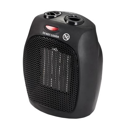 Calefactor Cerámico Portátil Ptc, 2 Niveles Potencia,termostato, Aire Frío/caliente Adler Ad 7702 1500w Negro