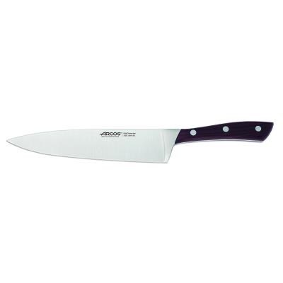 Cuchillo De Cocina Arcos Natura 155510 De Acero Nitrum, Mango De Madera De Palisandro Y 20 Cm De Hoja En Estuche