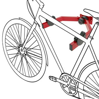 Gancho de pared para colgar la bicicleta del chasis en horizontal  PrimeMatik, Accesorios y componentes para bicicletas, Los mejores precios