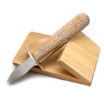 Nerthus Fih 264 cuchillo para ostras de acero inoxidable con base