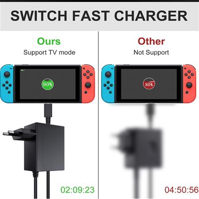 Cargador de Coche Super Rápido para Nintendo Switch 5V USB Tipo C Carga  Rápida