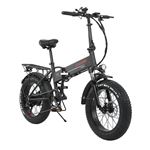 Bicicleta eléctrica Jinhama R6 Black 800W 48V 12.8Ah 4.0, neumáticos de 20 ""de ancho