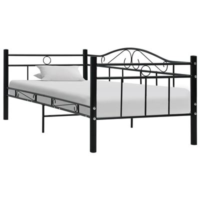 Vidaxl Estructura De Sofá Cama Sin Colchón Metal 90X200 Cm Negro , Leroy Merlin - Imagen 2
