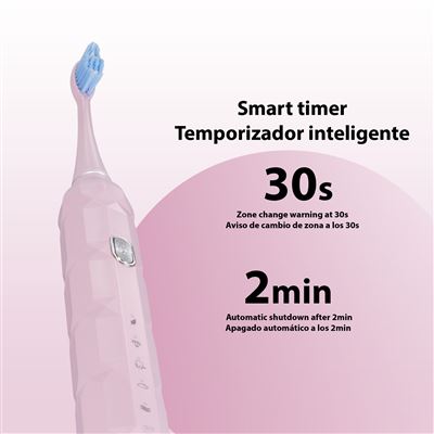 Proficare EZS 3056 Cepillo de Dientes Eléctrico, Cabezal Sónico, 3 Modos  Cepillado, 2 Recambios, IPX7, Inalámbrico