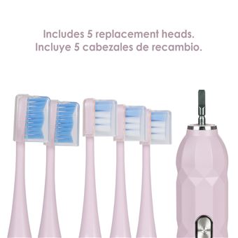 Proficare EZS 3056 Cepillo de Dientes Eléctrico, Cabezal Sónico, 3 Modos  Cepillado, 2 Recambios, IPX7, Inalámbrico