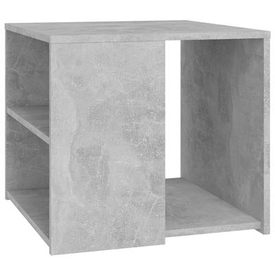Vidaxl Gris Mesa Auxiliar Aglomerado 50X50x45cm Hormigón