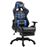 Silla gaming con reposapiés cuero sintético azul_0
