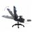 Silla gaming con reposapiés cuero sintético azul_3