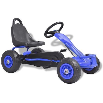 Kart vidaXL de pedales con neumáticos, Azul