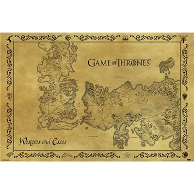 Poster Juego de Tronos Antique Map