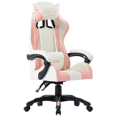 Silla Gaming Vidaxl De Cuero Sintético Rosa