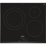 Placa de inducción Siemens EH651BJB1E hobs 3 Zonas 60cm 7400W Negro