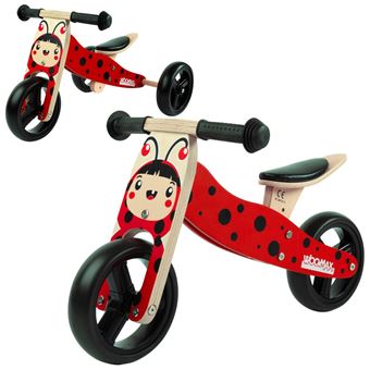 Bici sin pedales triciclo en madera modelo Mariquita 10"" Woomax
