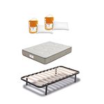 Pack Colchon Flex Visco Airvex Supreme 150x200 + Somier Dormilon con patas + 2 Almohadas Lider
