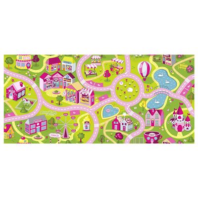 Associated Weavers 0309019 sweet town parte techo 140 x 200 rug rosaverde 9.5 10.9 141.4 140x200