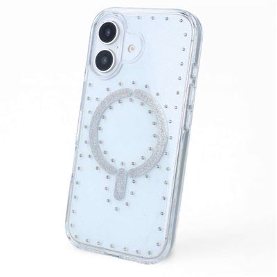 La Casa De Las Carcasas Gris Funda Brillantes Glitter Compatible Con Magsafe Para Iphone 16