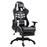Silla gaming con reposapiés cuero sintético blanco_0