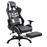 Silla gaming con reposapiés cuero sintético blanco_1
