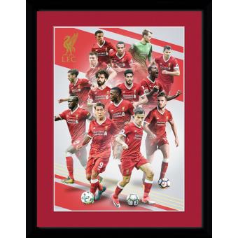 Fotografía enmarcada Liverpool Jugadores 17/18 30x40 cm