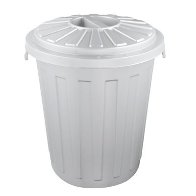Keeeper Plateado Cubo De Basura Con Tapa Cerrable 23L