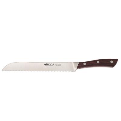 Cuchillo Panero Arcos Natura 155710 De Acero Nitrum, Mango De Madera De Palisandro Y 20 Cm De Hoja En Estuche