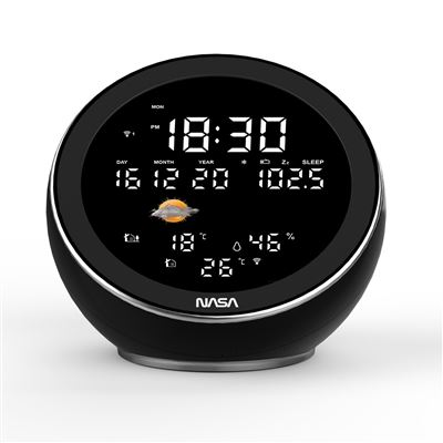Estación Meteorológica Nasa Wsp1500, Altavoz Bluetooth, Negro, Viene Con Adaptador De Ca