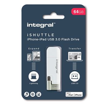 Pen Drive x 64 GB USB 3.0 iSHUTTLE Integral iPhone 5 / 6 / 7 / 8