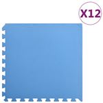 Esterilla de ejercicio puzzle 12 piezas vidaXL azul 4,32 ? EVA