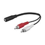 Cable Audio 1xjack3.5-H a 2xrca-M 1.5m