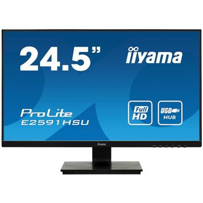 Monitor LED 24.5"" Full HD iiyama ProLite E2591HSU-B1 Plana Mate Negro 622 cm