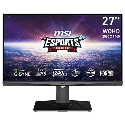 Msi Monitor Mag274qrx 27"" Plat, Wqhd/240 Hz